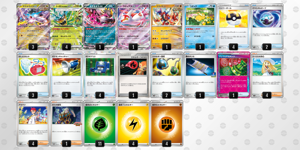 ベスト4 デッキ画像